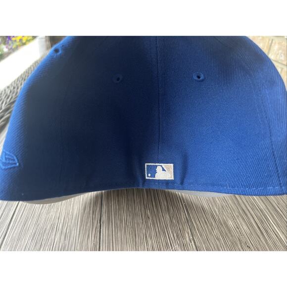 New York Yankees Fitted Hat Cap 7 1/4 Blue Tan 1999 World Series New Era RARE NY - Picture 5 of 9